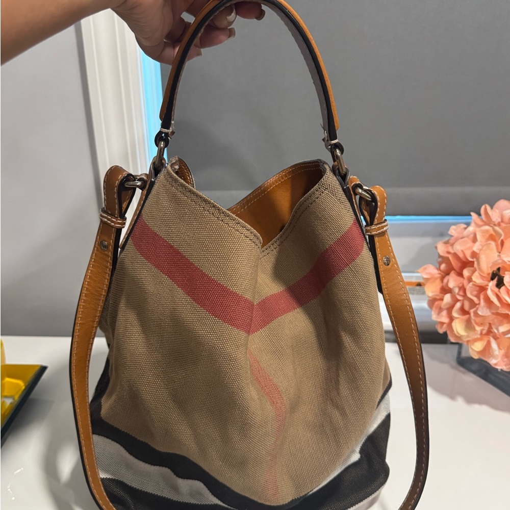 Burberry Canvas Hobo Bag